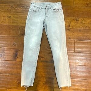 Old Navy Light Gray Mid Rose Rockstar Skinny Jeans